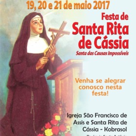 Programação da Festa de Santa Rita de Cássia