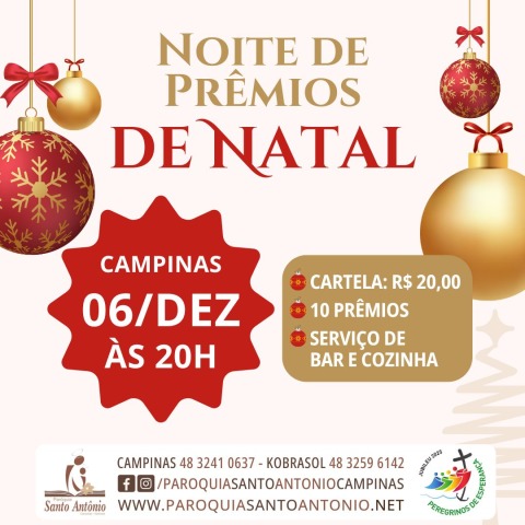 Participe da Noite de Prêmios de Natal